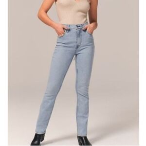 Abercrombie & Fitch 26 2 The 90s‎ Slim Straight Ultra High Rise Jeans Curve Love